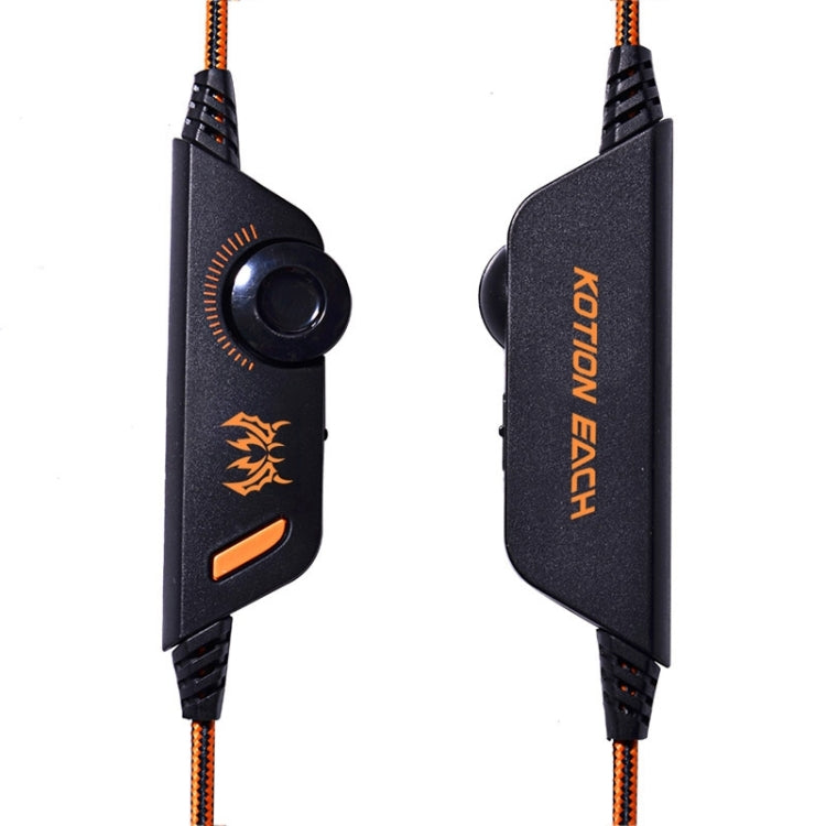 EACH G2000 Over-ear Stereo Bass Gaming Headset with Mic & LED Light for Computer, Cable Length: 2.2m