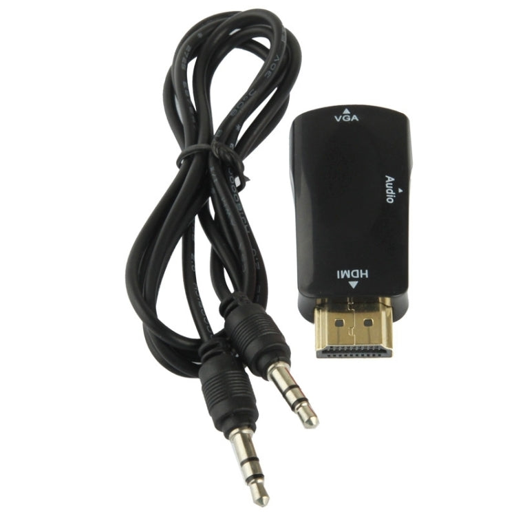 Full HD 1080P HDMI to VGA and Audio Adapter for HDTV / Monitor / Projector, HDMI Male to VGA + Audio (Black), HDMI Male to VGA + Audio (White)