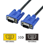 5m High Quality VGA 15Pin Male to VGA 15Pin Male Cable for LCD Monitor / Projector, 5m