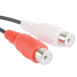2 RCA AV Female To 1 RCA Male Y Splitter Video Cable Adapter, Length: 26.5cm, 1 RCA Male to 2 RCA Female