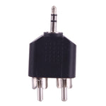 2 RCA Male to 3.5mm Male Jack Audio Y Adapter, 2 RCA Male to 3.5mm