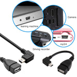 90 Degree Mini USB Male to USB 2.0 AF Adapter Cable with OTG Function, Length: 13cm, Right Augle Mini USB, 13cm