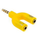 3.5mm Stereo Male to 3.5mm Headphone & Mic Female Splitter Adapter