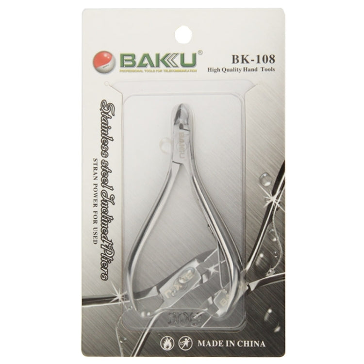 Baku BK-108 High Quality Stainless Steel Straight Jaw Mini Micro Precision Pliers Wire Cutter Nipper Tool, BK-108