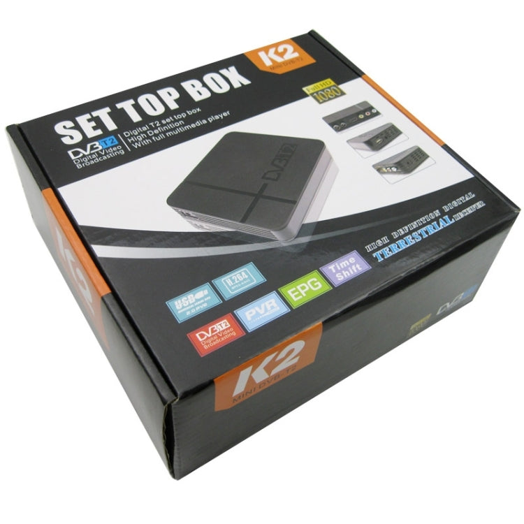 Mini Terrestrial Receiver HD DVB-T2 Set Top Box, Support USB / HDMI / MPEG4 /H.264