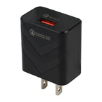 LZ-715 18W QC3.0 USB Single Port Fast Travel Charger, US Plug, US Plug