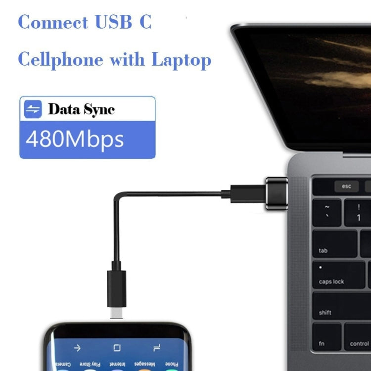 2 PCS USB-C / Type-C Female to USB 2.0 Male Adapter, Support Charging & Transmission