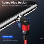1m 2A Output USB to USB-C / Type-C Nylon Braided Rotate Magnetic Charging Cable, 1m Type-C