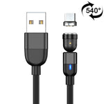 2m 3A Output USB to Micro USB 540 Degree Rotating Magnetic Data Sync Charging Cable, 2m Micro USB
