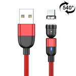 2m 3A Output USB to Micro USB 540 Degree Rotating Magnetic Data Sync Charging Cable, 2m Micro USB