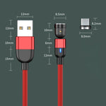 2m 3A Output USB to Micro USB 540 Degree Rotating Magnetic Data Sync Charging Cable, 2m Micro USB