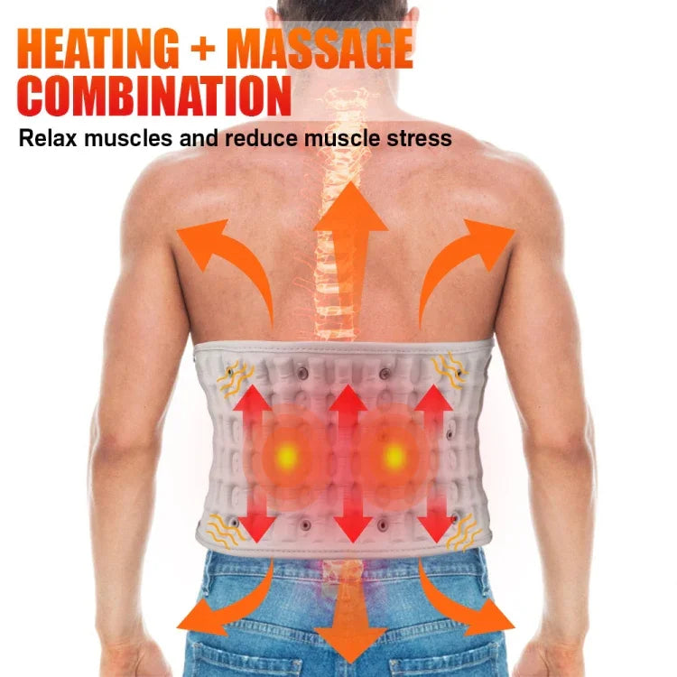 Hailicare Rechargeable Massage Inflatable Belt Warm Electric Heating Belt Without Cloth Bag, Protection Belt