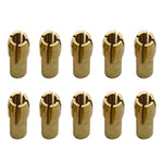 10 PCS Three-claw Copper Clamp Nut for Electric Mill Fittings，Bore diameter: 3.2mm, Bore diameter: 3.2mm