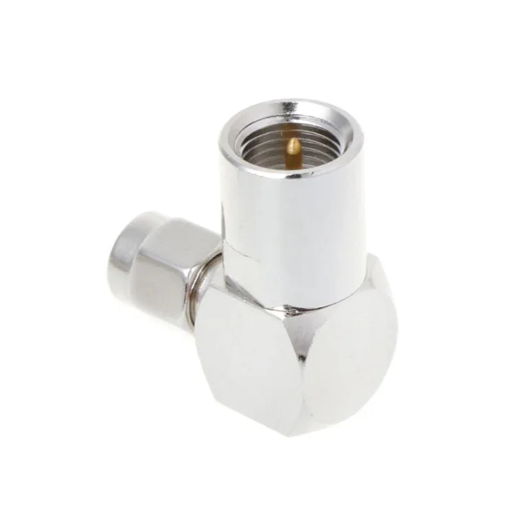 Both SMA Male to FME RF Plug Right Angle Connector Folded Adapter for Coaxial Cable