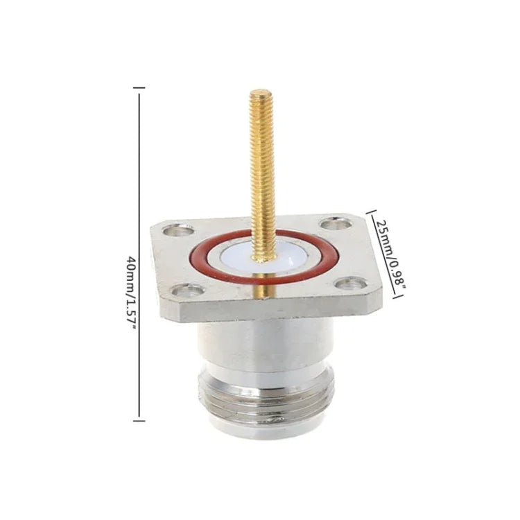 NKF Brass N Female Connector with 4 Holes Flange Frame RF Adapter
