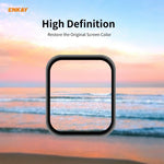 2 PCS ENKAY Hat-Prince 0.2mm 9H Surface Hardness 3D Explosion-proof Aluminum Alloy Edge Full Screen Tempered Glass Screen Film, For Apple Watch 6/5/4/SE 40mm
