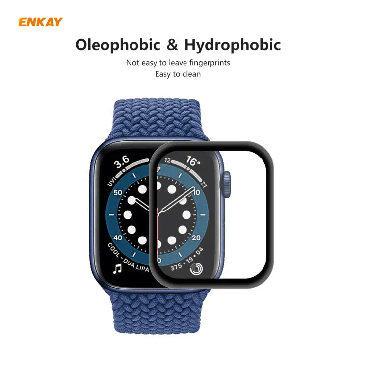10 PCS For Apple Watch Series 6/5/4/SE 44mm ENKAY Hat-Prince 3D Full Screen PET Curved Hot Bending HD Screen Protector Film, For Apple Watch Series 6/5/4/SE 44mm