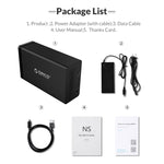 ORICO NS200RU3 2 Bay USB3.0 Hard Drive Enclosure with Raid, NS200RU3
