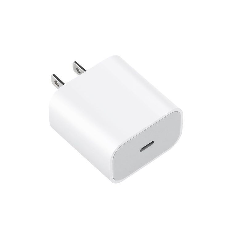 2 in 1 PD 20W Single USB-C / Type-C Port Travel Charger + 3A PD3.0 USB-C / Type-C to 8 Pin Fast Charge Data Cable Set, Cable Length: 1m, US Plug, 20W 1m