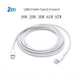 2 in 1 PD 30W USB-C / Type-C + 3A PD 3.0 USB-C / Type-C to USB-C / Type-C Fast Charge Data Cable Set, Cable Length: 2m, AU Plug, 2m AU Plug