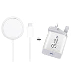 XJ-31 2 in 1 15W Magnetic Wireless Charger + PD 20W USB-C / Type-C Travel Charger Set for iPhone 12 Series, EU Plug, US Plug, UK Plug