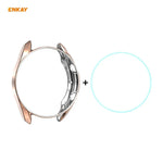 For Samsung Galaxy Watch 3 41mm 2 in 1 ENKAY Hat-Prince Electroplate Soft TPU Case + 0.2mm 9H 2.15D Curved Edge Tempered Glass Film
