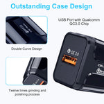LZ-023 18W QC 3.0 USB Portable Travel Charger + 3A USB to Type-C Data Cable, EU Plug, Type-C Data Cable, EU Plug