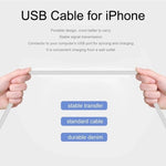 XJ-51 3A USB to 8 Pin Fast Charging Cable for iPhone 12 Series, Length: 1m, 1m
