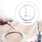 Dual USB Portable Travel Charger + 1 Meter USB to 8 Pin Data Cable, EU Plug