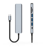 7 In 1 HDMI+SD/TF+USB2.0x2+USB3.0+PD to Type-C HUB Docking Station, 7 In 1 Station