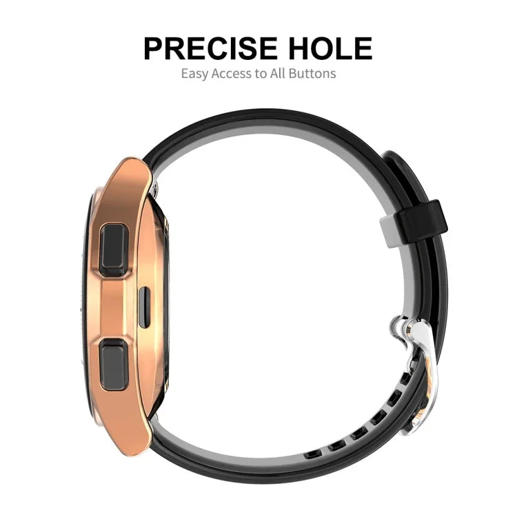 For Samsung Galaxy Watch4 Classic 46mm ENKAY Hat-Prince Full Coverage Electroplate Soft Case TPU HD Clear Cover + Tempered Glass Protector, For Samsung Galaxy Watch4 Classic 46mm