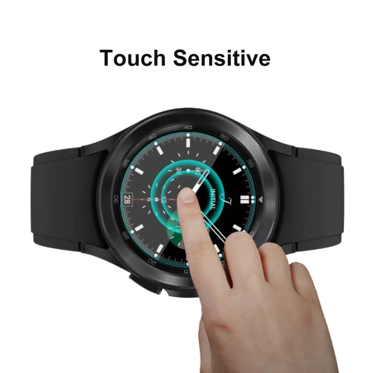 For Samsung Galaxy Watch4 Classic 46mm ENKAY Hat-Prince 0.2mm 9H 2.15D Curved Edge Tempered Glass Screen Protector Watch Film, 1 PCS, 2 PCS, 5 PCS, 10 PCS