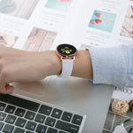 Monochrome Silicone Strap for Apply Samsung Galaxy Watch Active 20mm