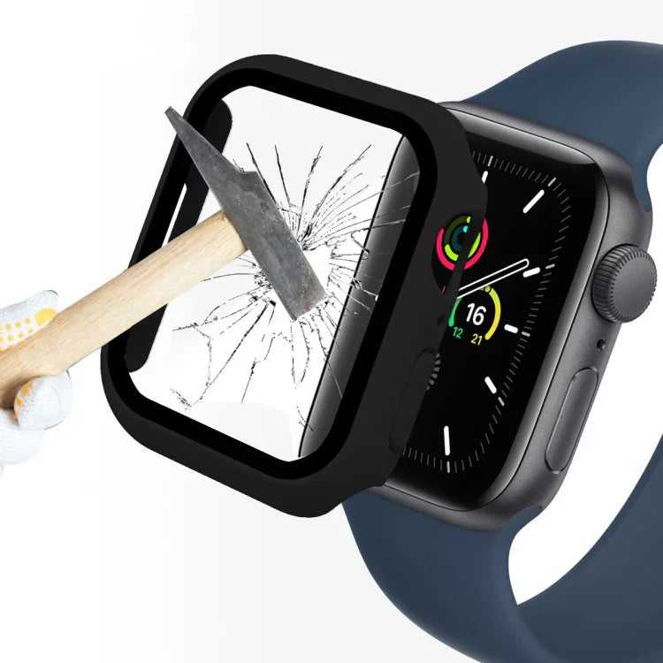 ENKAY Hat-Prince 2 in 1 PC Frame + 9H Tempered Glass Protector Full Coverage Case for Apple Watch Series 7 41mm