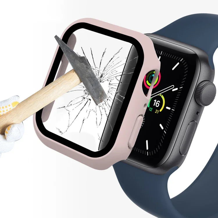 ENKAY Hat-Prince 2 in 1 PC Frame + 9H Tempered Glass Protector Full Coverage Case for Apple Watch Series 7 45mm