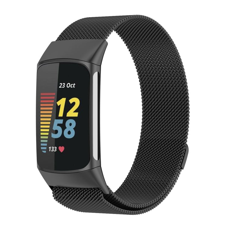 Milano Magnetic Metal Strap for Fitbit Charge 5, Silver, Black, Rose Gold, Rose Pink, Champagne Gold, Gray, Color, Light Purple