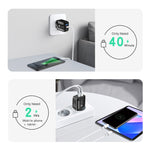 PD25W USB-C / Type-C + QC3.0 USB Dual Ports Fast Charger with USB-C to USB-C Data Cable, UK Plug, UK Plug + USB-C to USB-C Cable