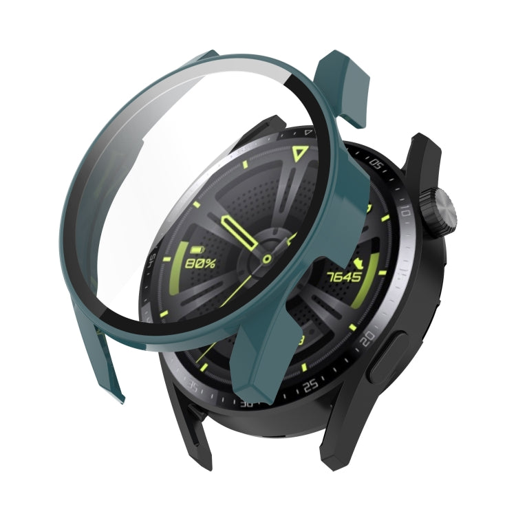 Shockproof PC Case with Tempered Glass Film, For Huawe Watch GT 3 46mm, For Huawe Watch GT 3 42mm