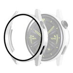 Tempered Glass Film Oil Spray Matte PC Case, For Huawei GT3 42mm, For Huawei GT3 46mm
