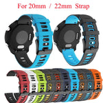 20mm Mixed-Color Silicone Strap, For Samsung Galaxy Watch 3 41mm, For Samsung Galaxy Watch Active 2 40mm