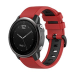22mm Silicone Sports Two-Color Watch Band, For Garmin Fenix 5S, For Garmin Fenix 5S Plus