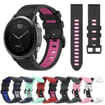 22mm Silicone Sports Two-Color Watch Band, For Garmin Fenix 5S, For Garmin Fenix 5S Plus