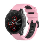 22mm Silicone Sports Two-Color Watch Band, For Garmin Fenix 5S, For Garmin Fenix 5S Plus