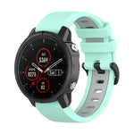 22mm Silicone Sports Two-Color Watch Band, For Garmin Fenix 5S, For Garmin Fenix 5S Plus