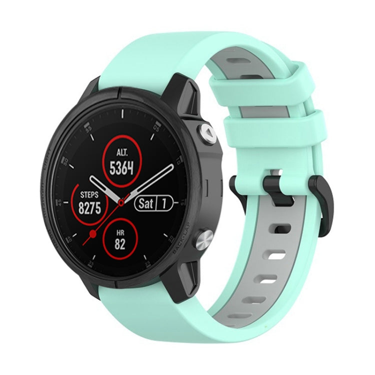 22mm Silicone Sports Two-Color Watch Band, For Garmin Fenix 5S, For Garmin Fenix 5S Plus
