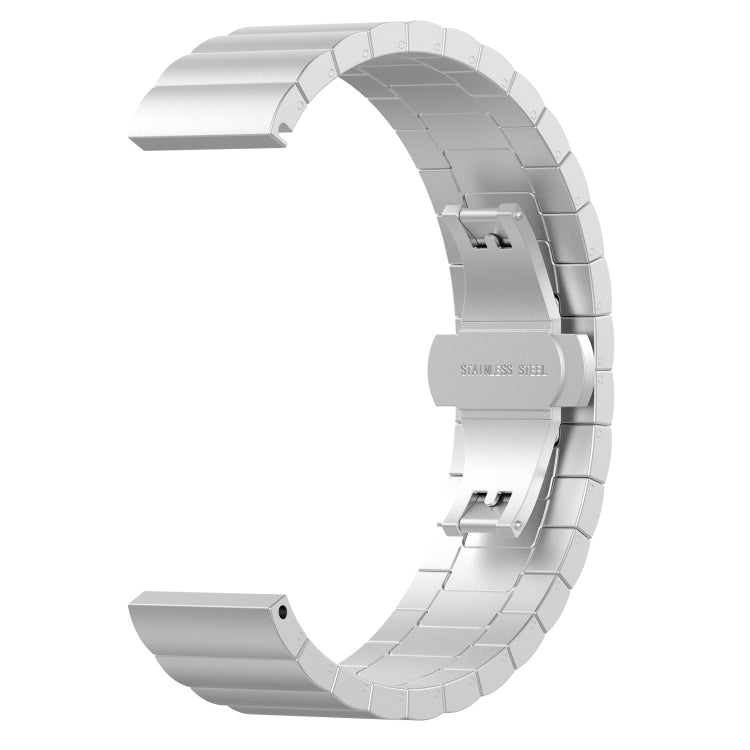 20mm One Bead Butterfly Buckle Metal Steel Watch Band, For Huawei Watch GT 3 Pro 43mm