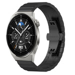 20mm One Bead Butterfly Buckle Metal Steel Watch Band, For Huawei Watch GT 3 Pro 43mm