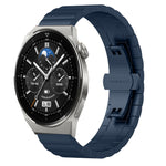 20mm One Bead Butterfly Buckle Metal Steel Watch Band, For Huawei Watch GT 3 Pro 43mm