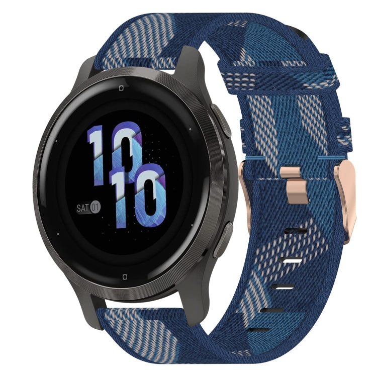 18mm Nylon Woven Watch Band, For Garmin Forerunner 255S, For Garmin Venu 2S, For Garmin Vivomove 3S, For Garmin Vivoactive 4S