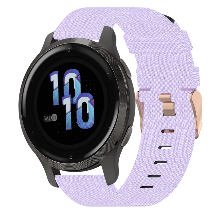18mm Nylon Woven Watch Band, For Garmin Forerunner 255S, For Garmin Venu 2S, For Garmin Vivomove 3S, For Garmin Vivoactive 4S